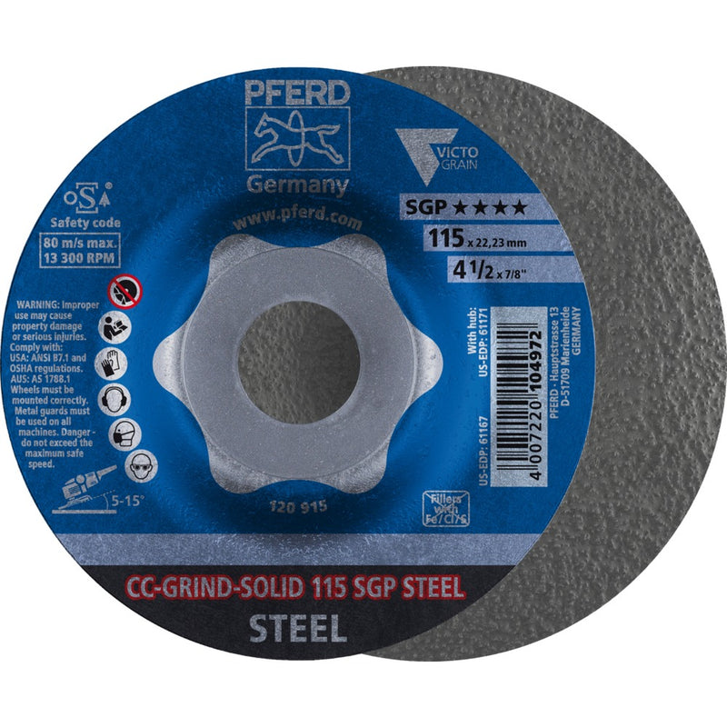 PFERD CC-GRIND-sliprondell CC-GRIND-SOLID 115 SGP STEEL