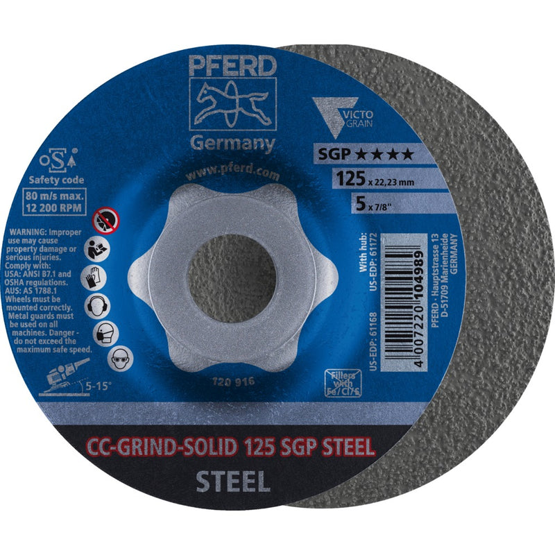 PFERD CC-GRIND-sliprondell CC-GRIND-SOLID 125 SGP STEEL