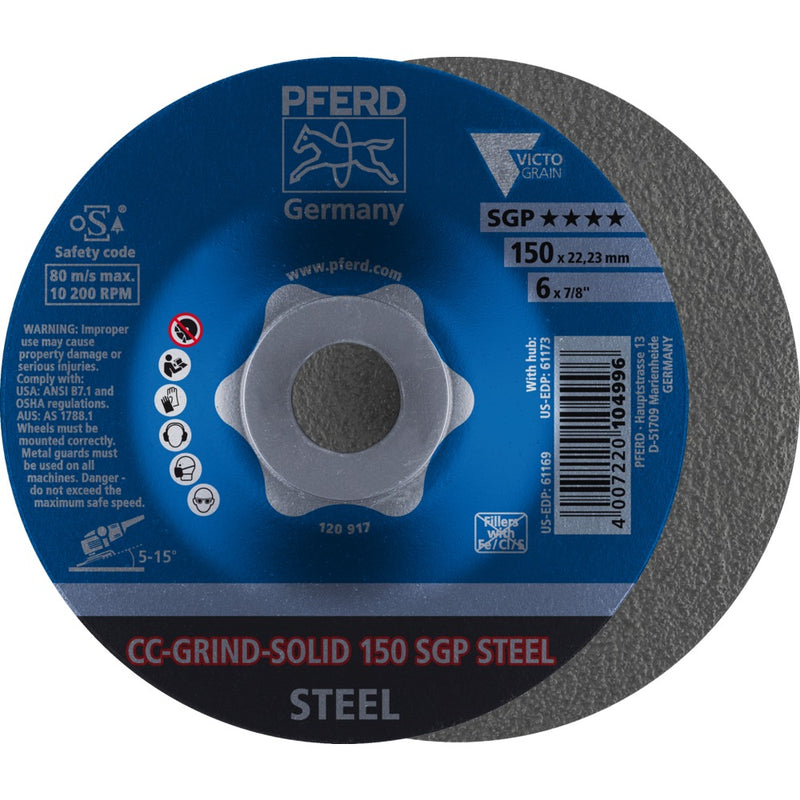 PFERD CC-GRIND-sliprondell CC-GRIND-SOLID 150 SGP STEEL