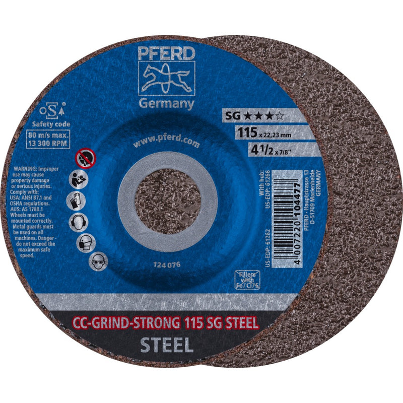 PFERD CC-GRIND-sliprondell CC-GRIND-STRONG 115 SG STEEL