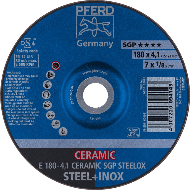 PFERD Navrondeller E 180-4,1 CERAMIC SGP STEELOX