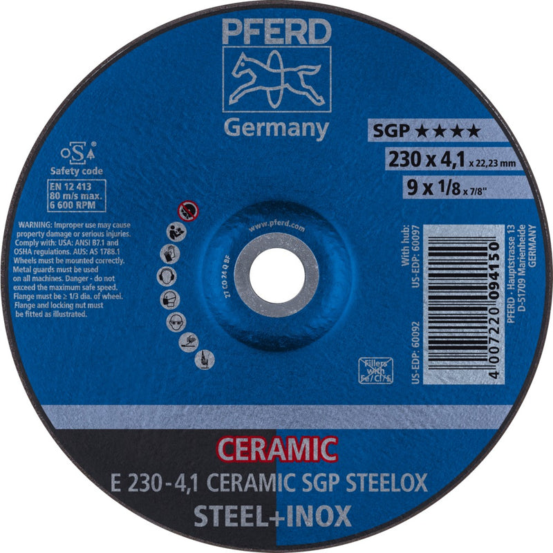 PFERD Navrondeller E 230-4,1 CERAMIC SGP STEELOX