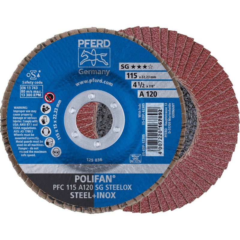 PFERD POLIFAN-lamellrondell PFC 115 A 120 SG STEELOX