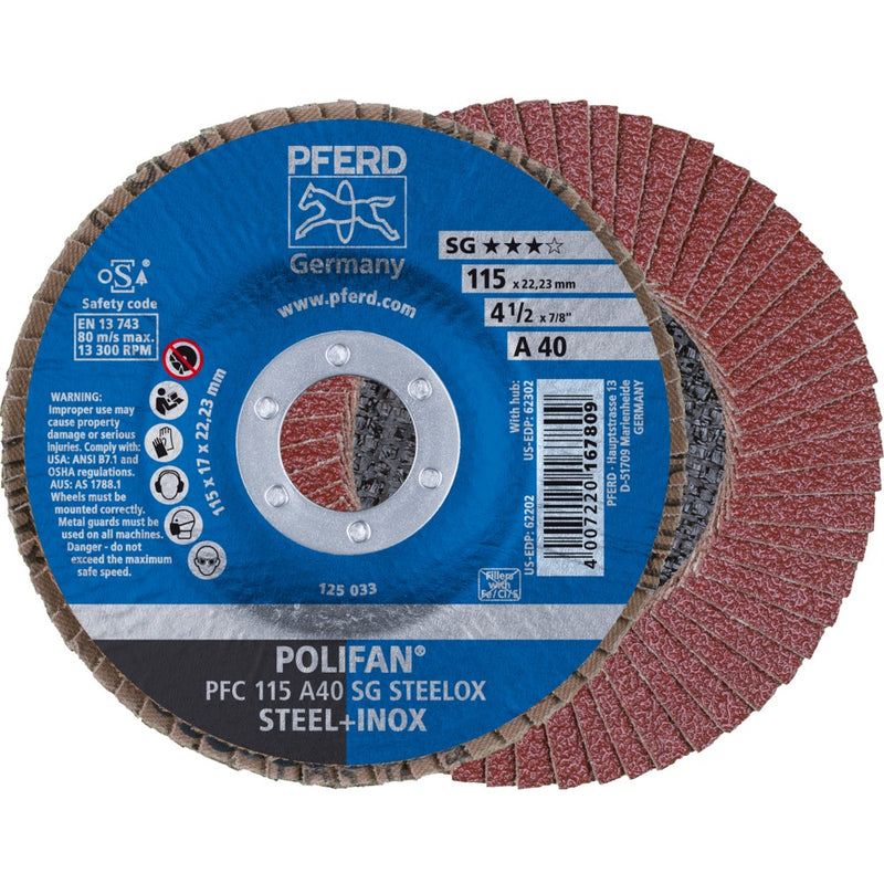 PFERD POLIFAN-lamellrondell PFC 115 A 40 SG STEELOX