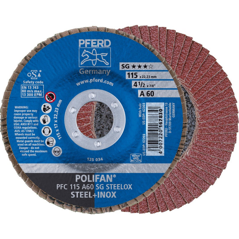 PFERD POLIFAN-lamellrondell PFC 115 A 60 SG STEELOX
