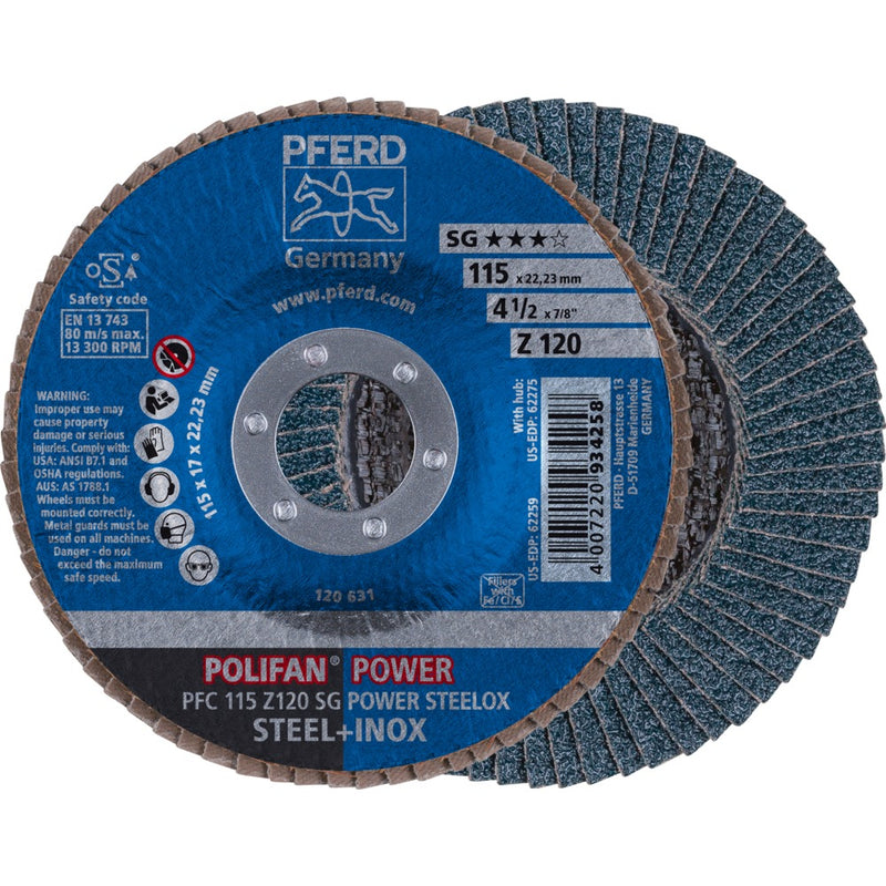 PFERD POLIFAN-lamellrondell PFC 115 Z 120 SG POWER STEELOX
