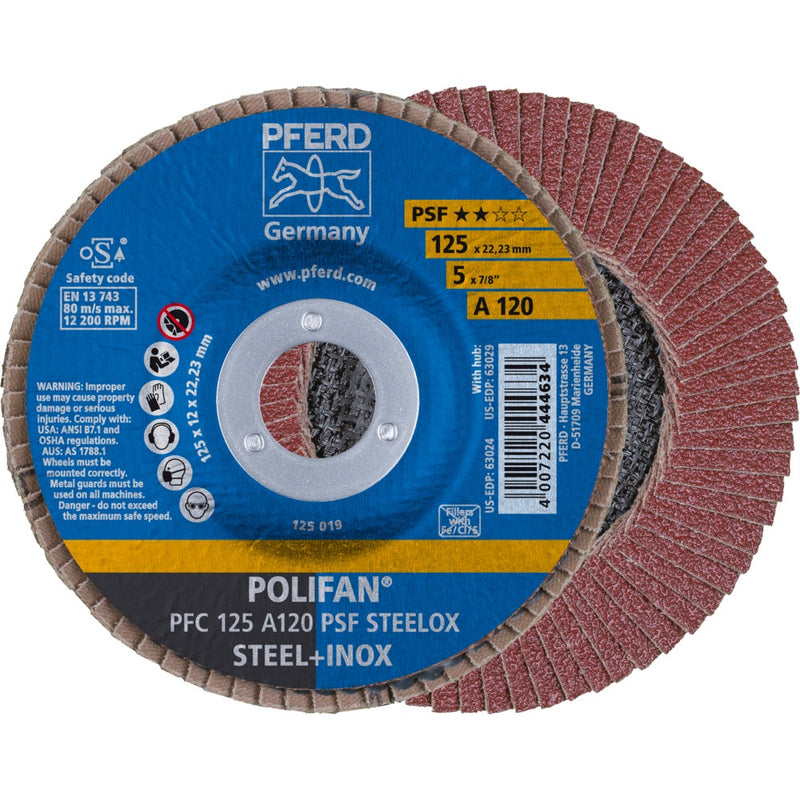 PFERD POLIFAN-lamellrondell PFC 125 A 120 PSF STEELOX