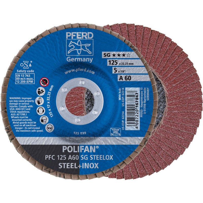 PFERD POLIFAN-lamellrondell PFC 125 A 60 SG STEELOX