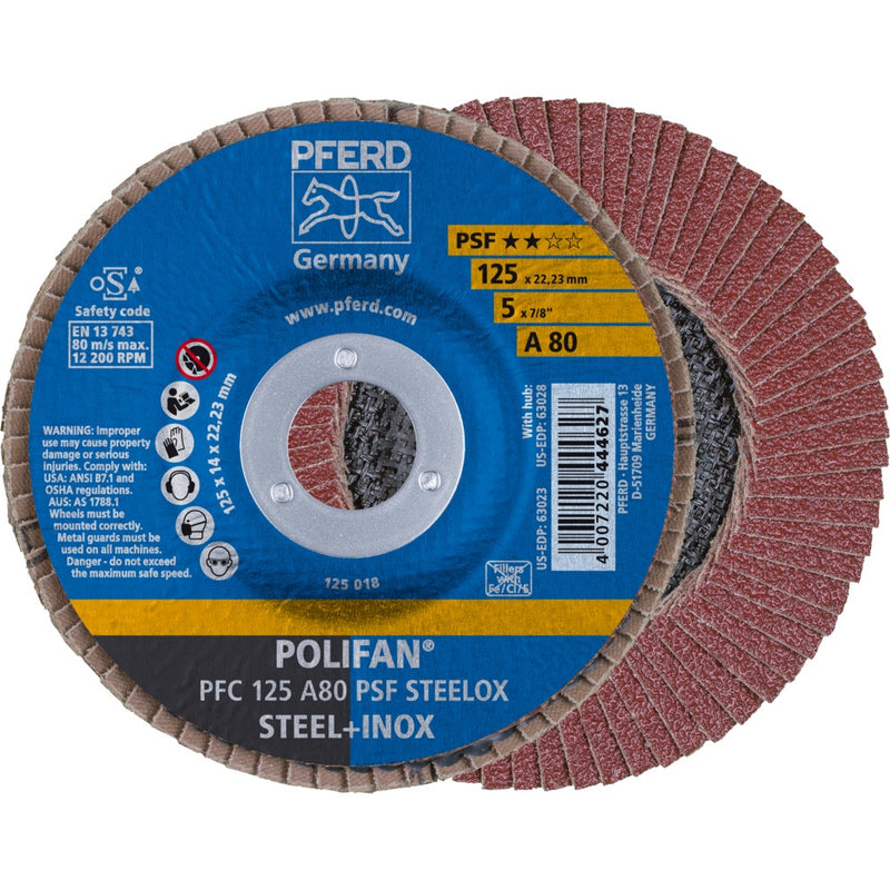 PFERD POLIFAN-lamellrondell PFC 125 A 80 PSF STEELOX