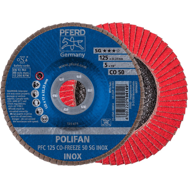 PFERD POLIFAN-lamellrondell PFC 125 CO-FREEZE 50 SG INOX