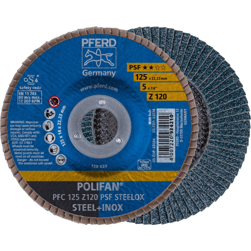 PFERD POLIFAN-lamellrondell PFC 125 Z 120 PSF STEELOX