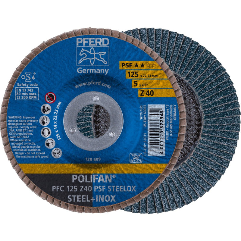 PFERD POLIFAN-lamellrondell PFC 125 Z 40 PSF STEELOX