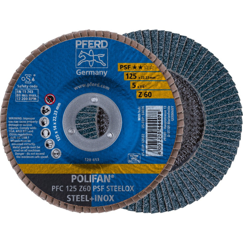 PFERD POLIFAN-lamellrondell PFC 125 Z 60 PSF STEELOX
