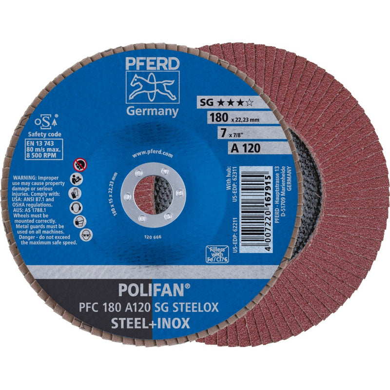 PFERD POLIFAN-lamellrondell PFC 180 A 120 SG STEELOX