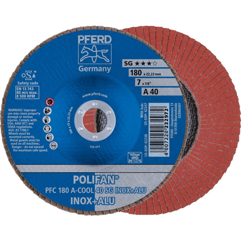 PFERD POLIFAN-lamellrondell PFC 180 A-COOL 40 SG INOX+ALU