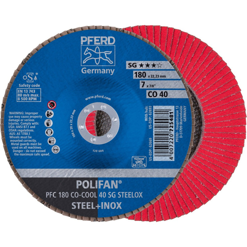 PFERD POLIFAN-lamellrondell PFC 180 CO-COOL 40 SG STEELOX