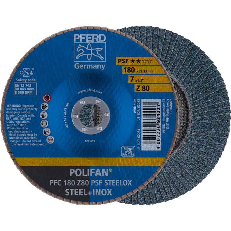 PFERD POLIFAN-lamellrondell PFC 180 Z 80 PSF STEELOX