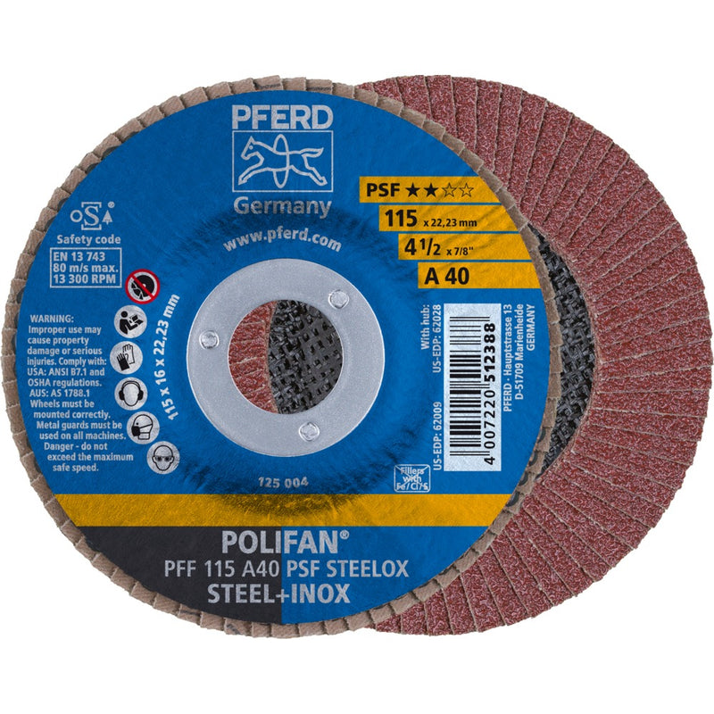 PFERD POLIFAN-lamellrondell PFF 115 A 40 PSF STEELOX