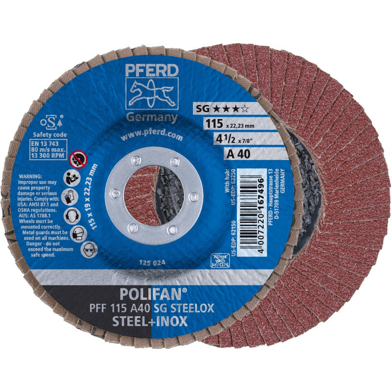 PFERD POLIFAN-lamellrondell PFF 115 A 40 SG STEELOX