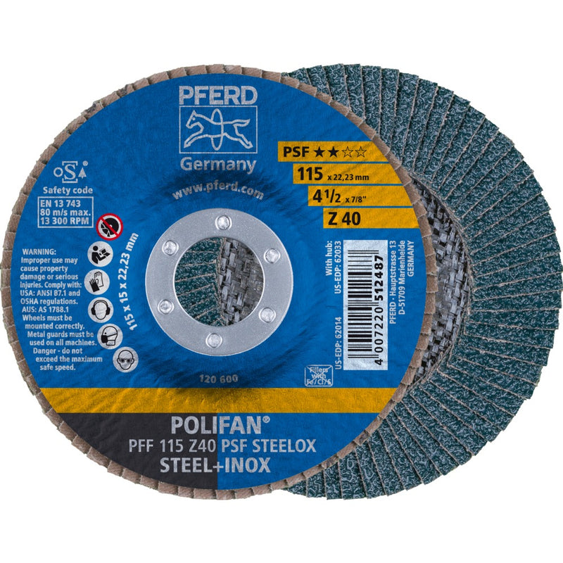 PFERD POLIFAN-lamellrondell PFF 115 Z 40 PSF STEELOX