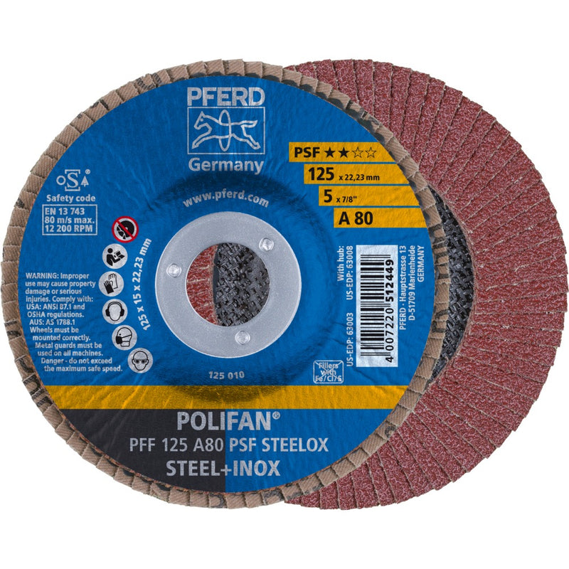 PFERD POLIFAN-lamellrondell PFF 125 A 80 PSF STEELOX
