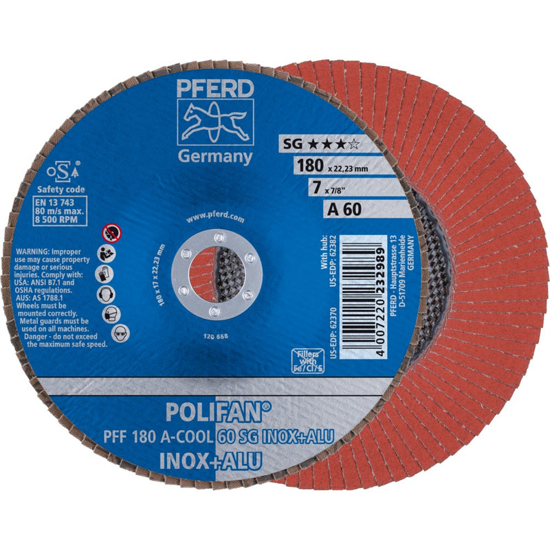 PFERD POLIFAN-lamellrondell PFF 180 A-COOL 60 SG INOX+ALU